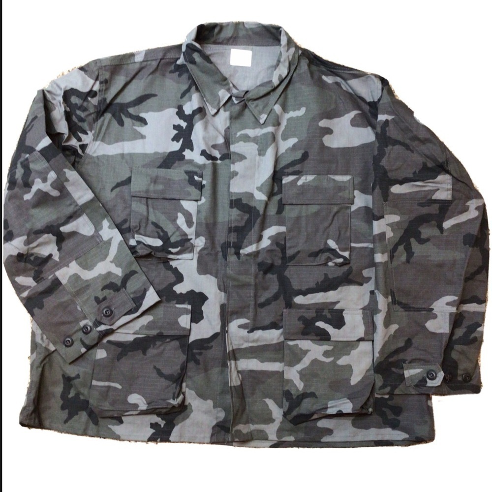 NWOT Camo Mens Military Cargo Tactical Jacket Coat 3XL